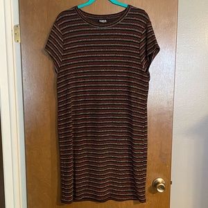 Rosie Harlow Striped Shimmery Shirt-Dress